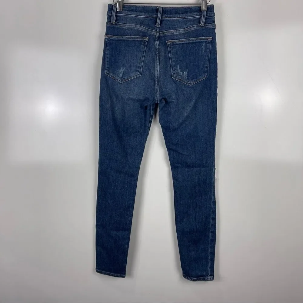 Frame Denim Saxon Distressed Le High Ripped Skinny Jeans Women's Size 28
